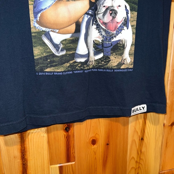 Men’s BULLY BRAND CLOTHING 2014 Graphic Navy T-Shirt Medium M MINT - Picture 3 of 7